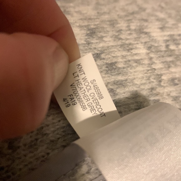 Banana Republic knit Wool Blend Overcoat heater grey one button size XS midi - Picture 5 of 13